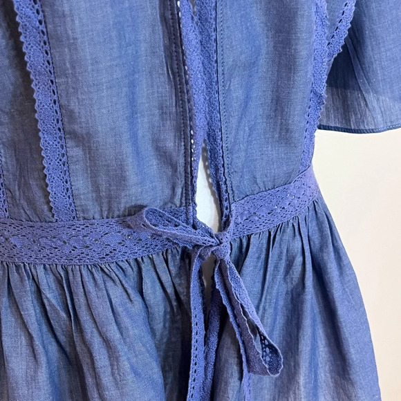 Matilda Jane Lightweight Denim Navy Cardigan Blouse - Picture 5 of 6